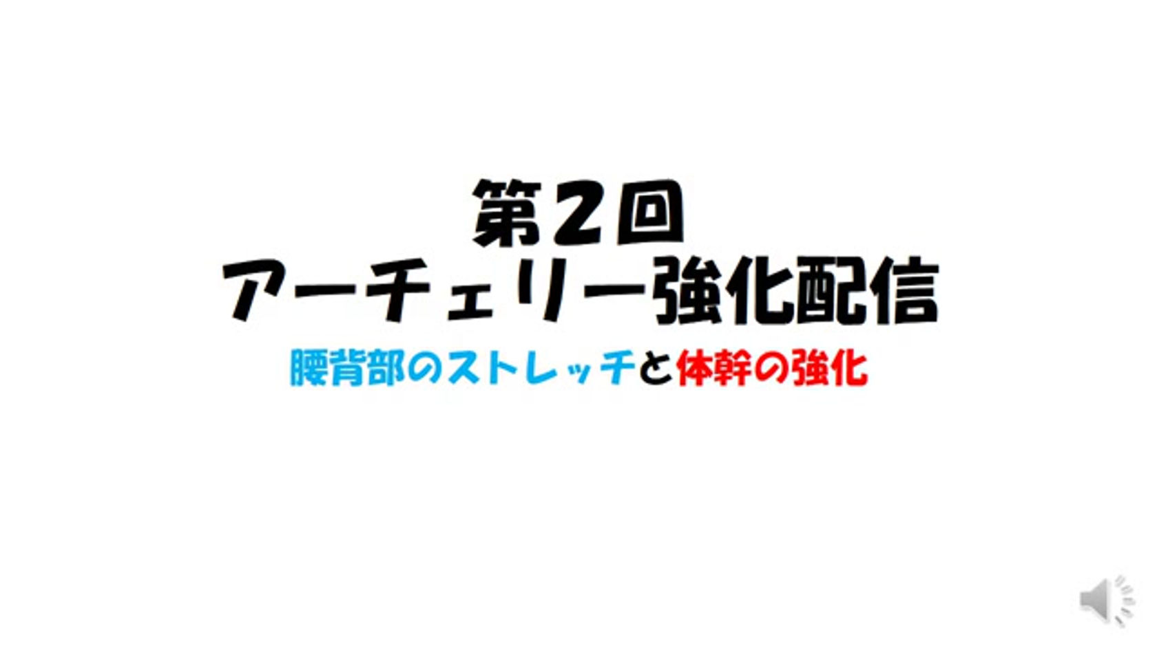 第2回_腰背部ストレッチ·体幹強化メニュー